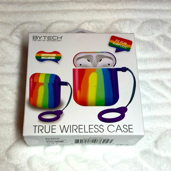 🖤 FREE 🖤 *NEW* ByTech - AirPods Generation 1 & 2 Rainbow Silicon Case - Picture 2 of 4